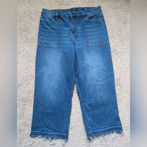 Kaari Blue Women's Cropped Jeans in Blue